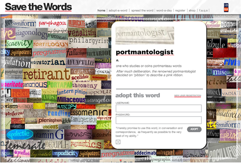 portmantologist: one who studies or coins portmanteau words