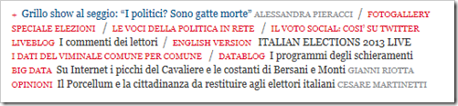 fotogallery –il voto social – liveblog – datablog – big data