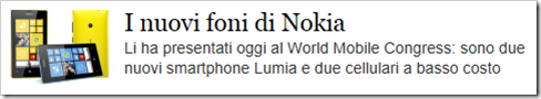 I nuovi foni di Nokia. Li ha presentati oggi al World Mobile Congress: sono due nuovi smartphone Lumia e due cellulari a basso costo.   