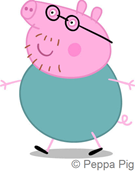 Daddy Pig with glasses