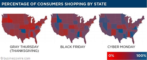 grafico: percentage of consumers shopping by state