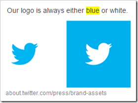 Tiwtter: “Our  logo is always either blue or white”