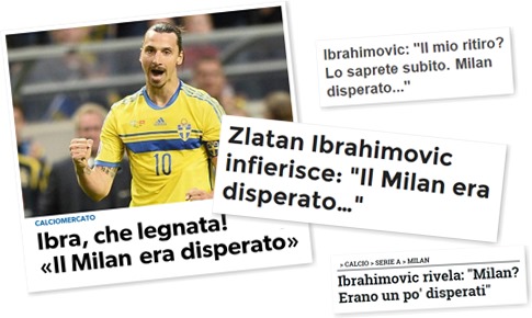 titoli di notizie sul Milan disperato