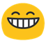 grinning face with smiling eyes Google