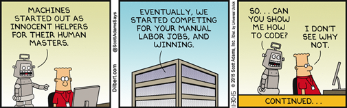 Dilbert – Robot wants to code