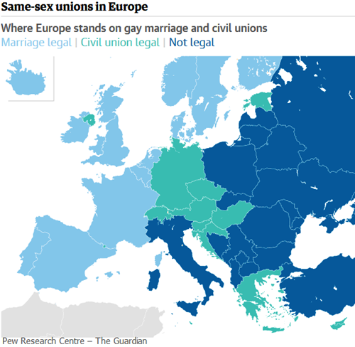 Same-sex unions in Europe – The Guardian