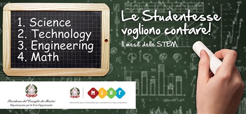 banner del MIUR: Il Mese delle STEM - Science, Technology, Engineering e Math