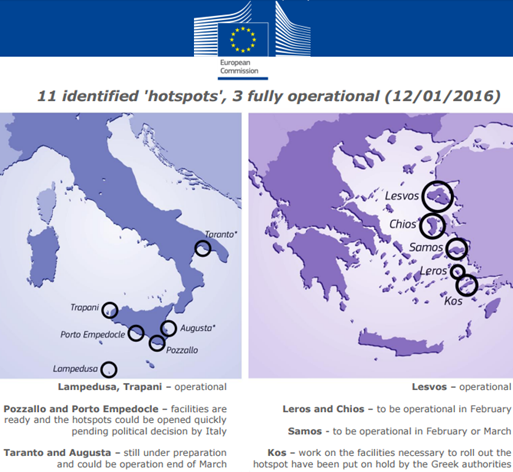 hotspots in Italy and Greece as of 12 January 2016 – European Commission