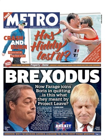 BREXODUS  Now Farage joins Boris in quitting …is this what they meant by Project Leave? 