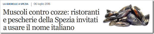 Muscoli contro cozze: ristoranti e pescherie della Spezia invitati a usare il nome italiano 