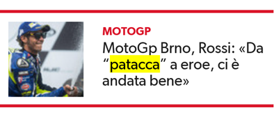 MotoGp Brno, Rossi: «Da “patacca” a eroe, ci è andata bene»