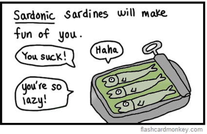 Vignetta con sardine in scatola