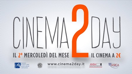 CINEMA2DAY IL 2º MERCOLEDÌ DEL MESE IL CINEMA A 2€