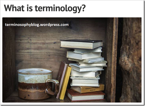 What is terminology? Terminosophy blog