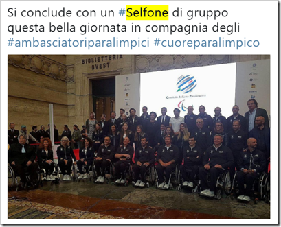 Si conclude con un #Selfone di gruppo questa bella giornata in compagnia degli #ambasciatoriparalimpici #cuoreparalimpico
