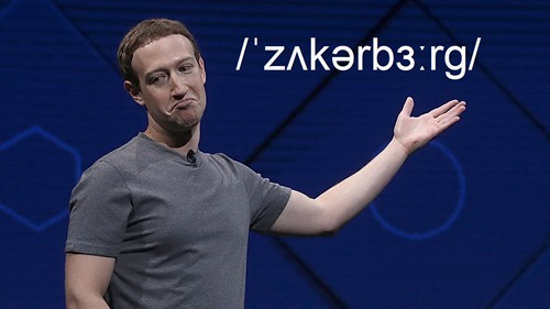 Zuckerberg che mostra la trascrizione /ˈzʌkərbɜːrɡ/