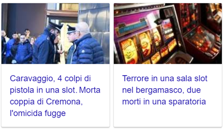 Caravaggio, 4 colpi di pistola in una slot. Morta coppia di Cremona, l’omicida fugge. – Terrore in una sala slot nel bergamasco, due morti in una sparatoria. 