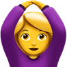emoji di donna con le braccia a O
