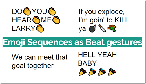emoji sequences as beat gestures