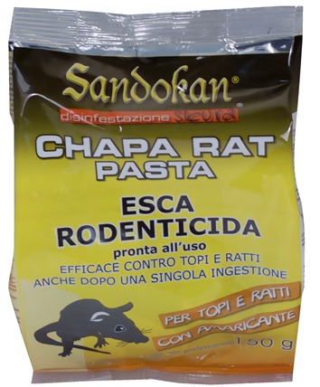 Sandokan CHAPA RAT esca rodenticida efficace contro topi e ratti                     