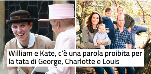 William e Kate, c’è una parola proibita per la tata di George, Charlotte e Louis