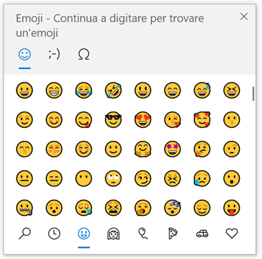 scheda Emoji