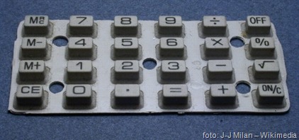 Rubber chiclet calculator keyboard