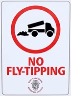 cartello NO FLY-TIPPING
