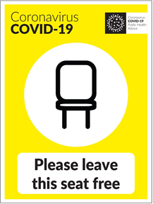 Please leave this seat free - Coronavirus COVID-19