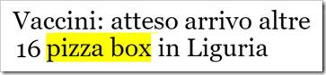 Vaccini: atteso arrivo altre 16 pizza box in Liguria