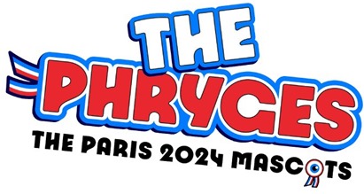immagine del logo “The Phryges” con descrizione “The Paris 2024 Mascots”