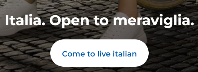 pulsante Come to live italian